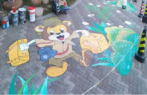 响水夏季画地面彩绘会遇到的问题