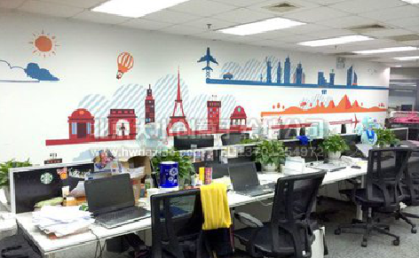 响水教你设计办公室墙绘的方法。