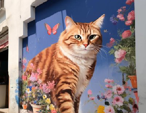 响水自己绘制有个性的手绘墙